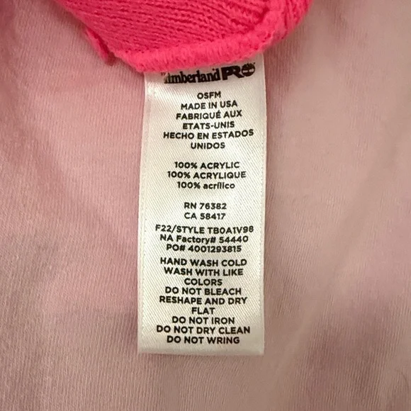 NWOT Timberland Hot Pink Beanie Hat - Picture 3 of 3